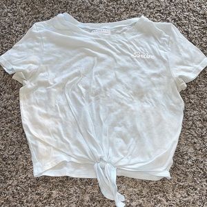 Kendall and Kylie babe embroidered cropped tee